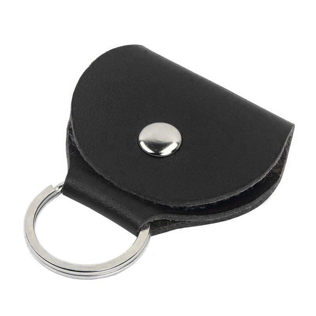 Guitar Pick Holder Case PU Simple Portable Multifunctional Guitar Pick Bag Keychain Gifts
