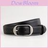 Genuine Leather Womens Belt With Metal Buckle For Casual Office Wear