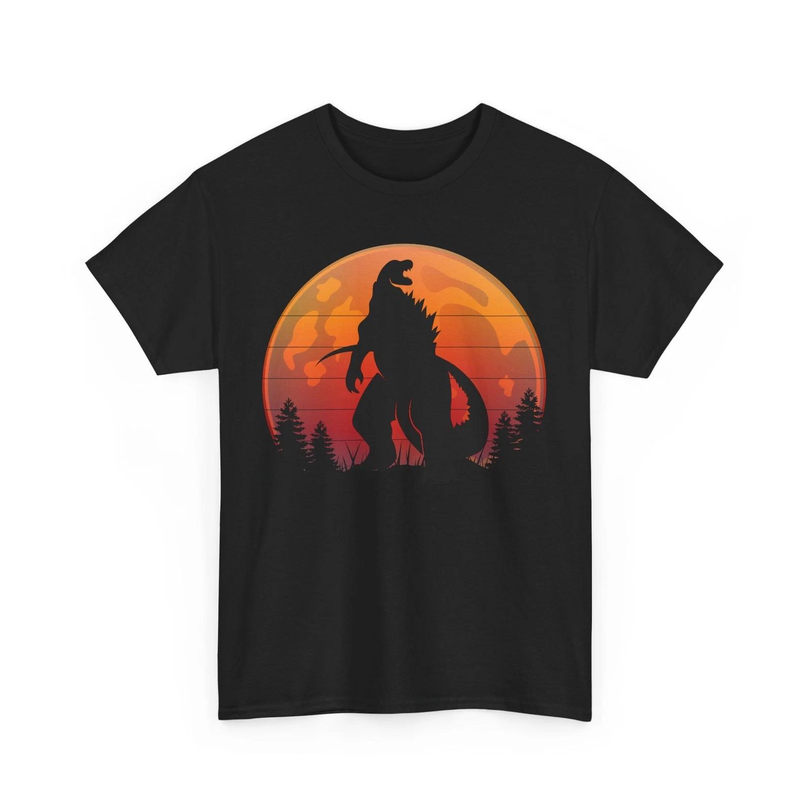 Horror Godzilla T-Shirt | Creepy Kaiju Tee | Dark Sci-Fi Monster Shirt 3XL