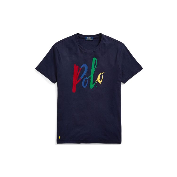 

Polo Ralph Lauren Ss22 Лого Однотонный Трикотаж Футболка с Коротким Рукавом Мужские Топы Темно-Синий MNPOTSH1N821260-410 S