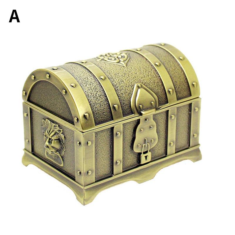 European-style Retro Pirate Undead Treasure Box Metal Crafts Small Jewelry Box Jewelry Storage Treasure Box