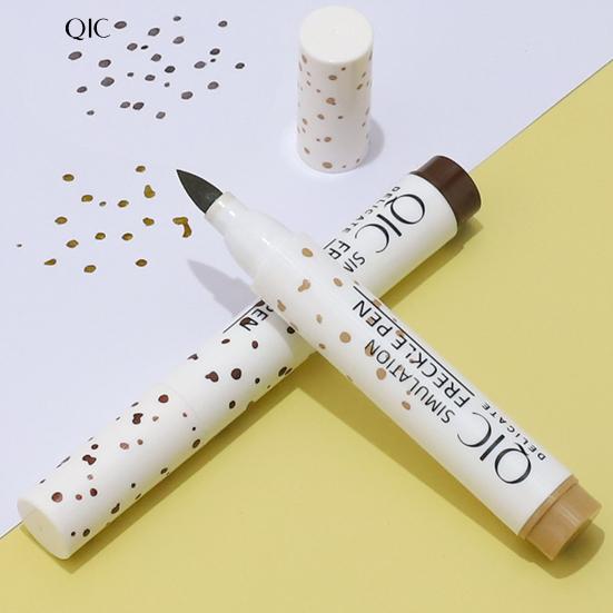 QIC 3g Smudge Proof Freckle Pen Waterproof Portable Brown Soft Sunkiss Dot Spot Pen for Unisex