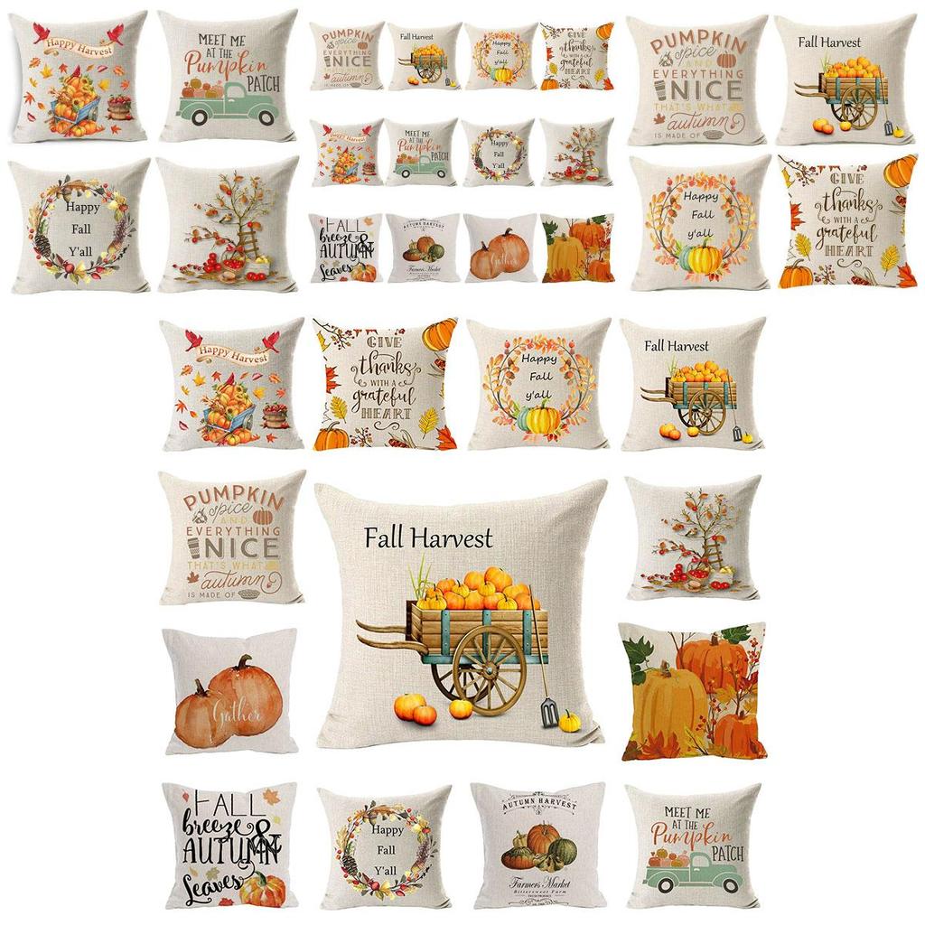 Wunderschöner Halloween-Kürbis-Kissenbezug mit elegantem verdecktem Reißverschluss