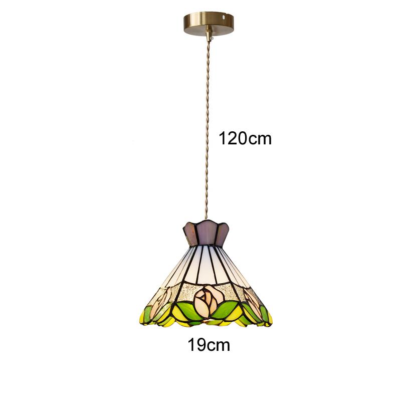 Retro Tiffany Glass Chandelier Living Room Modern Hanging Lighting Decoration Dining Room Bedroom Kitchen Loft Led Pendant Lamp