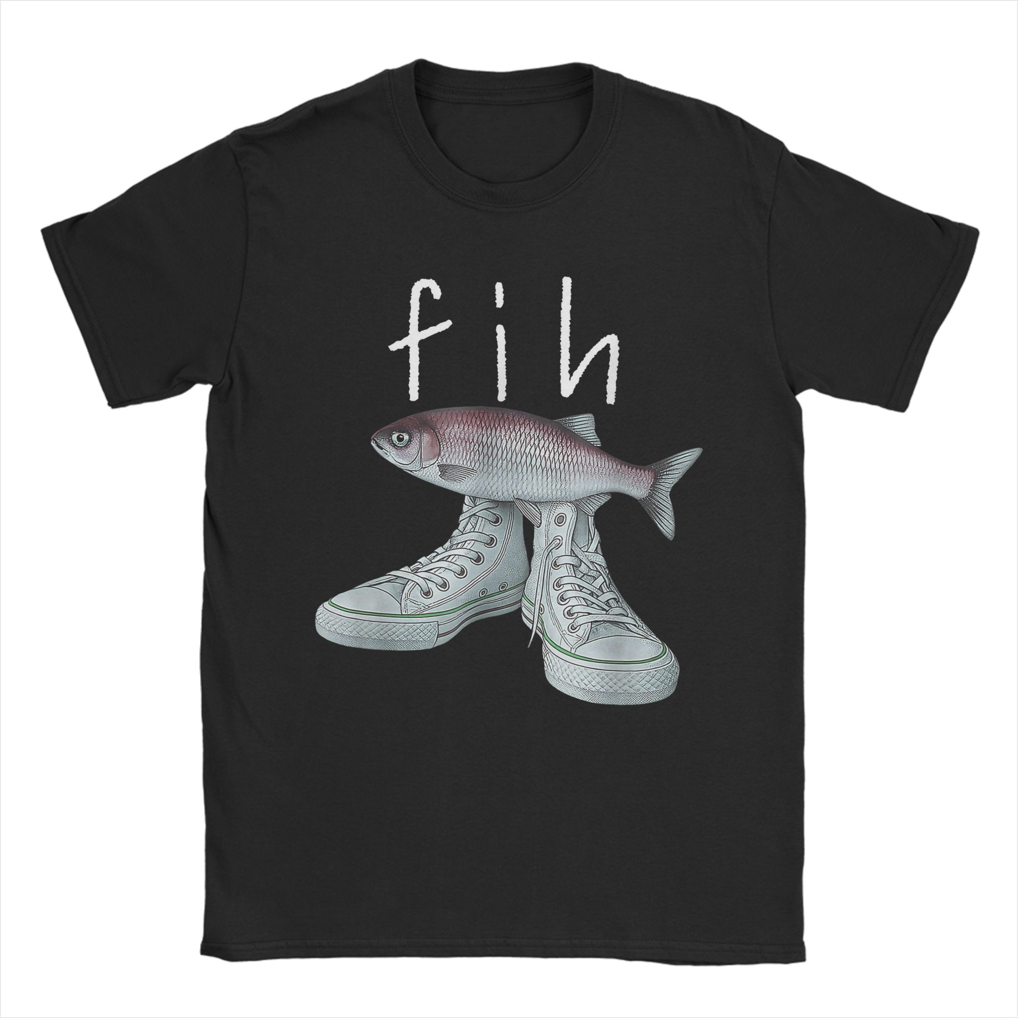 Fih Meme Fish Phone Call Unisex s T Shirt  Casual Tee Shirt Short Sleeve O Neck TShirts 100 Cotton New Arrival Tops S