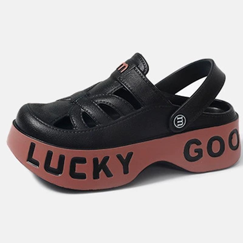 Fashion Kidmi Women's Sandals Stylish Slip-on Casual Cave Shoes Summer New Thick-soled Slippers Soft-bottomed Comfortable Beach Sandals