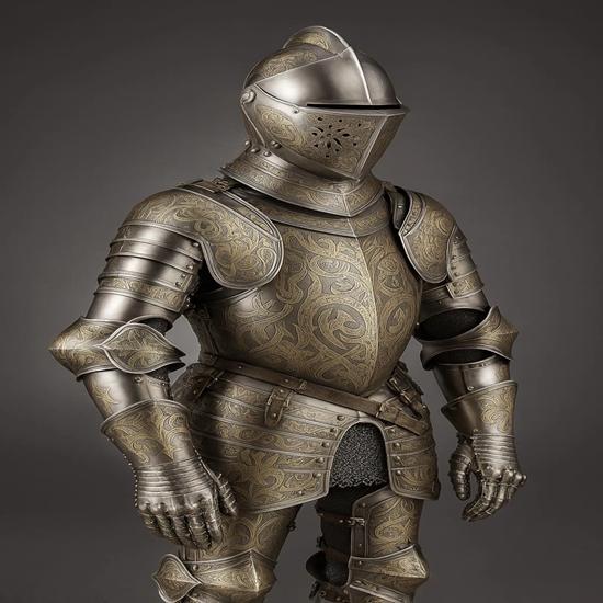 Medieval Knight Steel Half Armor Peffenhauser-Inspired, Wearable Costume Gift Item for Father, Brother, Boyfriend, Husband