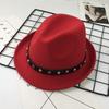 Chain Decor Fedora Hat for Men Women Korean Style British Retro Bowler Hat for Daily Casual Wear Stage Performance