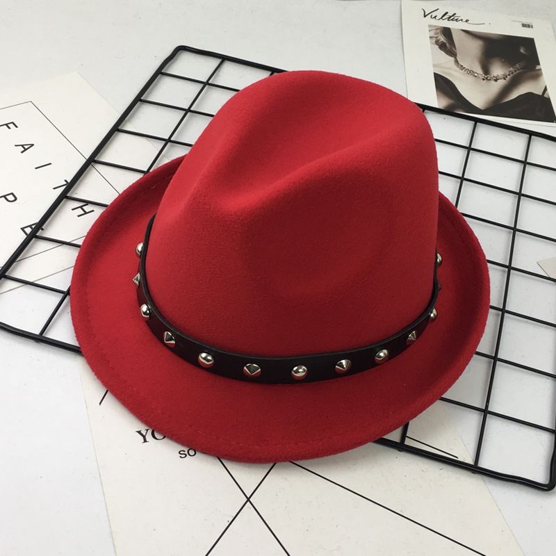 Chain Decor Fedora Hat for Men Women Korean Style British Retro Bowler Hat for Daily Casual Wear Stage Performance