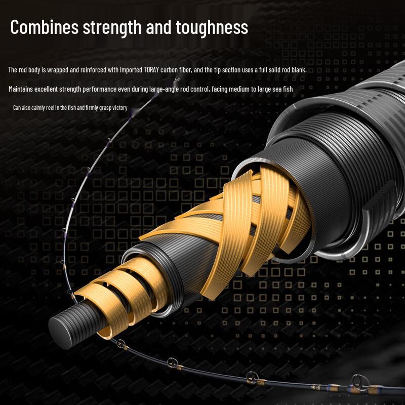 ECOODA Long Flame Lightweight Carbon Boat Fishing Rod