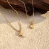 Hot-selling Stainless Steel Octagram Necklace In Europe and America, Personalized Versatile Star Moon Pendant, Exquisite Collarbone Chain Jewelry