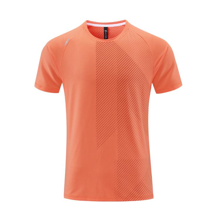 Herrs Snabbtorkande Isilkes Sport-T-shirt med Mörkt Mönster