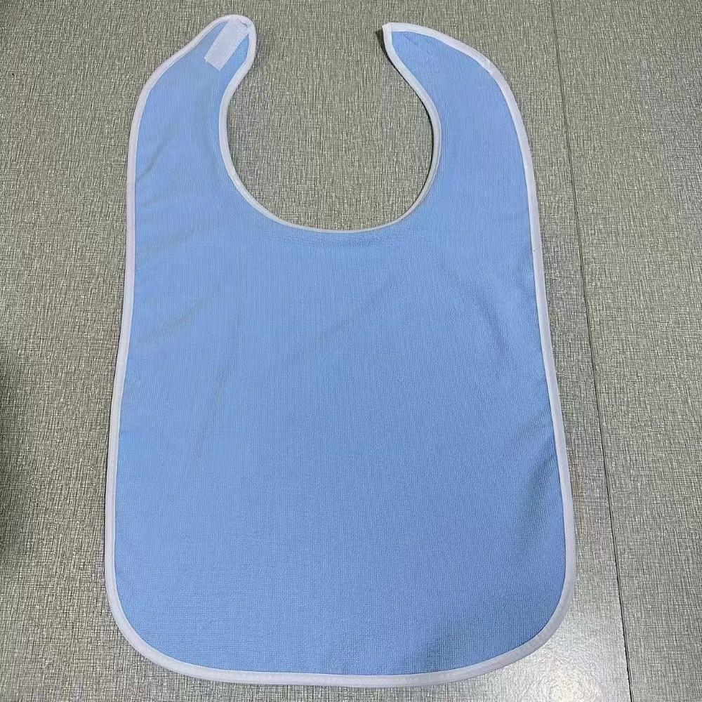 Soft Adult Bib Adjustable Mouth Wipe Polyester Daily Care Apron Adult