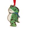 Frog Christmas Ornament Funny Frog Meme Christmas Decoration 2D Acrylic Holiday Keepsake for Xmas Tree Car Decor
