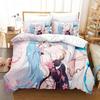 3D Anime Sexy Girls Silvervale VTuber Bedding Set Single Twin Full Queen King Size Bed Set Adult Kid Bedroom Duvet cover Sets