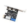 USB3.0 Expansion Card 2 Port 19 Pin 4P PCI‑E to USB3.0 Expansion Card Controller Card Adapter