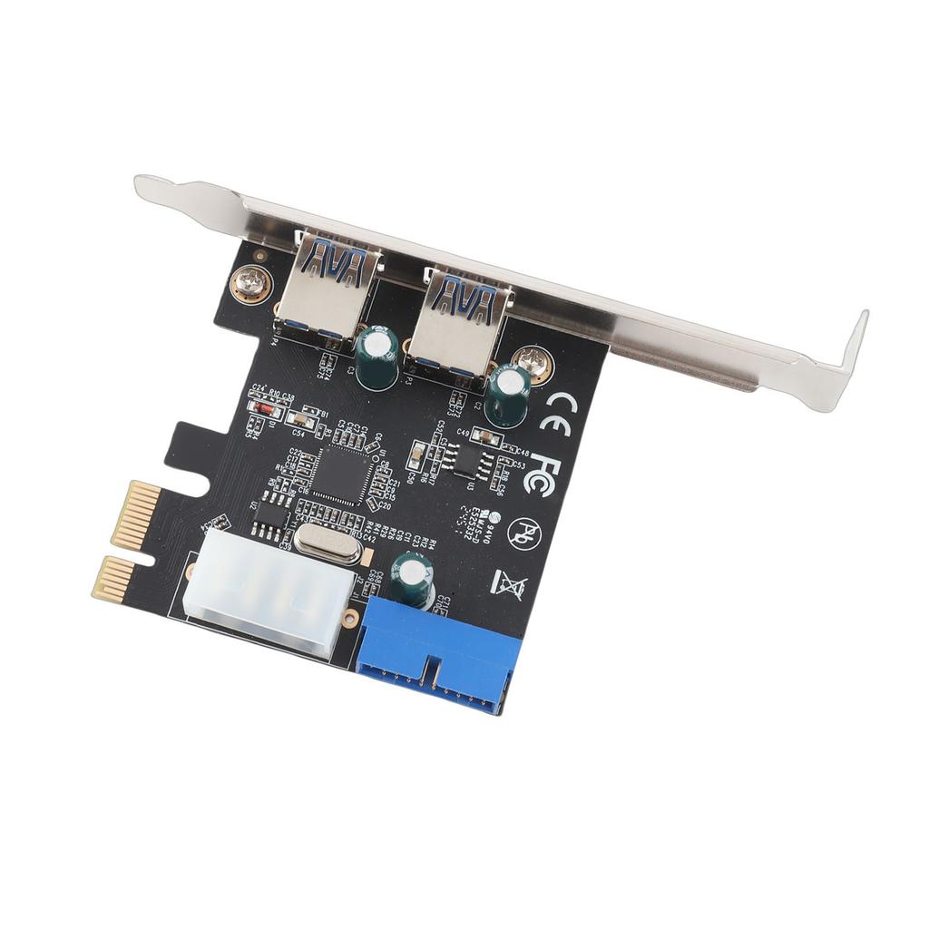 USB3.0 Expansion Card 2 Port 19 Pin 4P PCI‑E to USB3.0 Expansion Card Controller Card Adapter