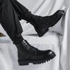 Herren Hohe Knöchelboots Designer Bequem Dicke Sohle Freizeitschuhe Mann Lederstiefel Motorradstiefel Botas