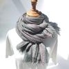 Custom-spun autumn and winter new wool scarf women's striped yarn-dyed warm scarf retro literary and versatile shawl decoration