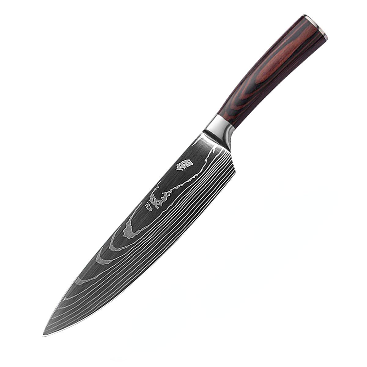 

8-дюймовый дамасский нож, шеф-повар, кухонный нож, нож для лосося, Саши Дамас, нож для нарезки, кухонный нож