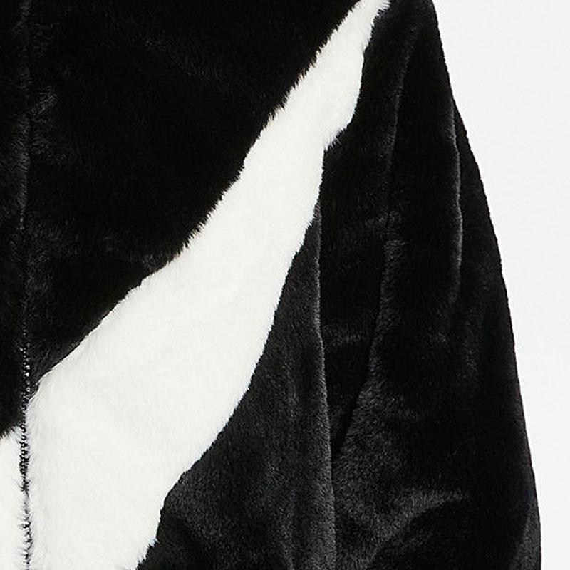 Nike Veste Enfants Imprimée Grand Logo Fermeture Éclair Col Montant Chaud Vestes Enfants Noir DV6207-010