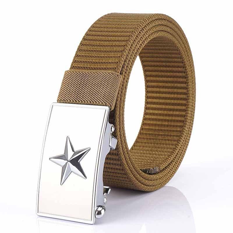 Wholesale 3.5 Nylon Waist Belt Alloy Rectangle Automatic Buckle Outdoor Tactical Men Fire Belt