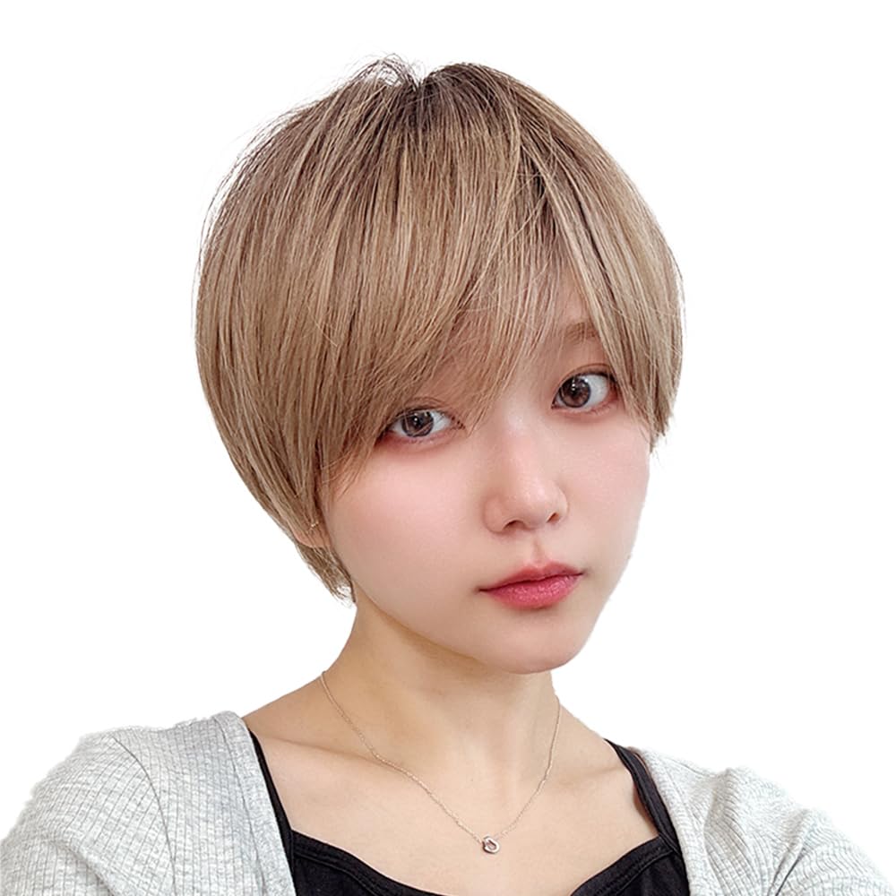 

полностью черный серебристый короткий свободный M Коричный бежевый пудинг [AQUADOLL] Парик, короткий, парик, пудинг, волосы, волосы, мальчишеский, мужской, волосы, размер, размер, P-CMB.