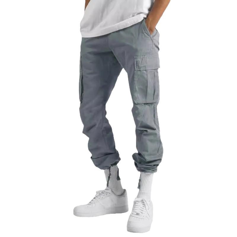 2025 Men's European & American Multi-pocket Drawstring Workwear Trousers