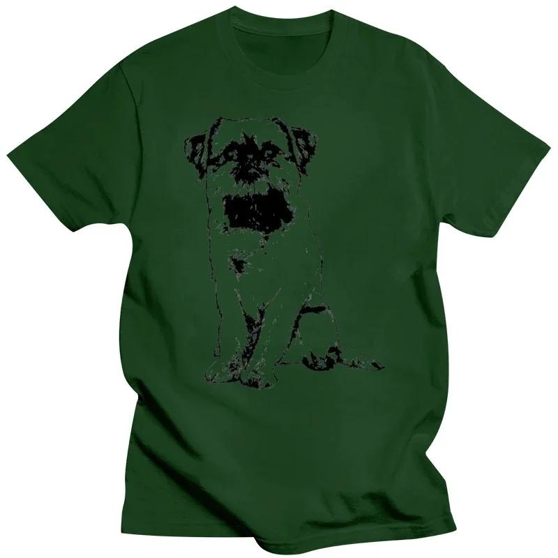 Cute Fluffy Soft Brussels Griffon Sitting Kids Pet tshirts Women-tshirt t shirt