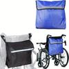 1Pc Large Capacity Wheelchair Storage Bag - Black Oxford Cloth Shopping Cart Rear Seat Organizer, Suitable For Wheelchair Backrest And Storage Bag