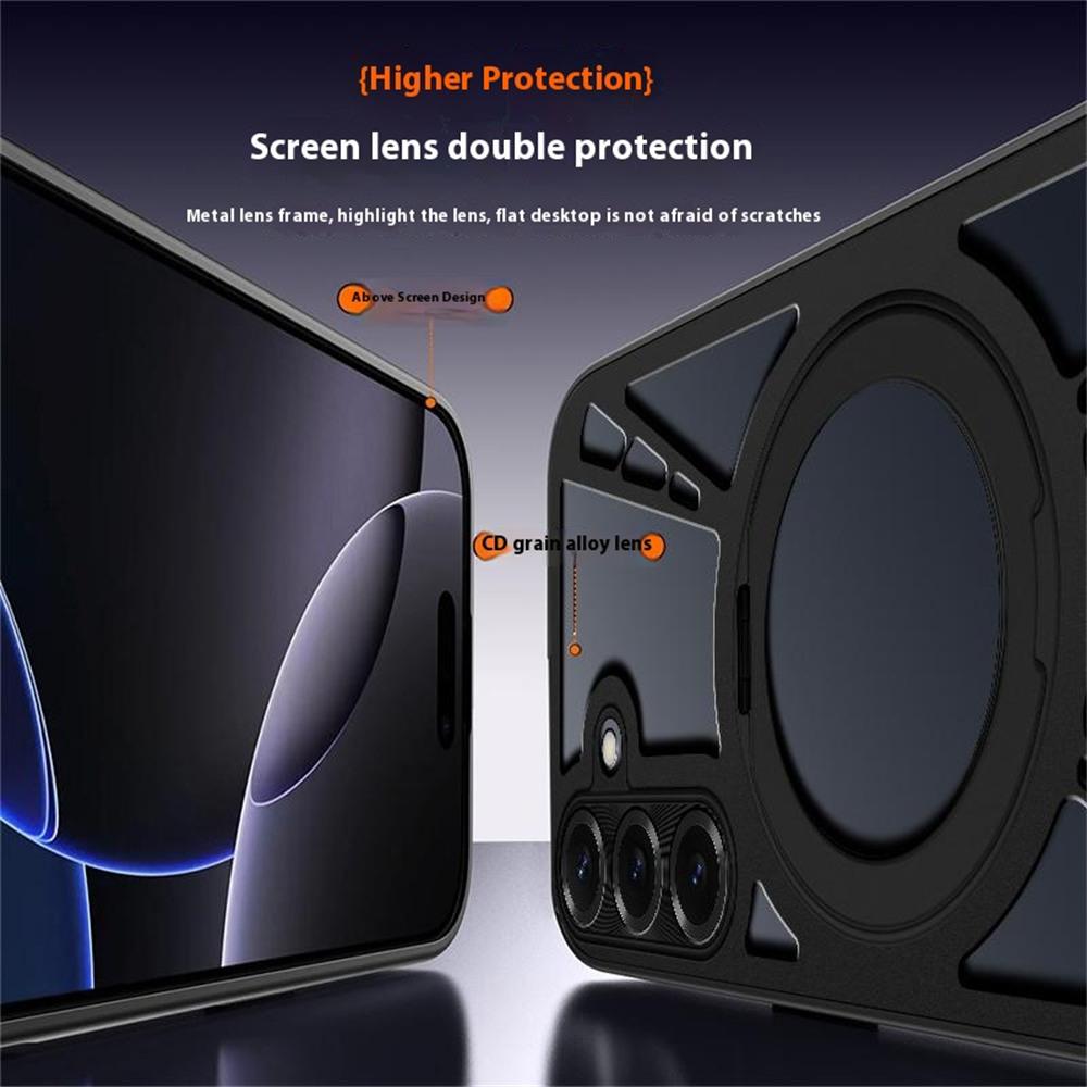 For Samsung Galaxy S25 Case Magnetic Kickstand Hollow Heat Dissipation Silicone+PC+Metal Bumper Phone Cover
