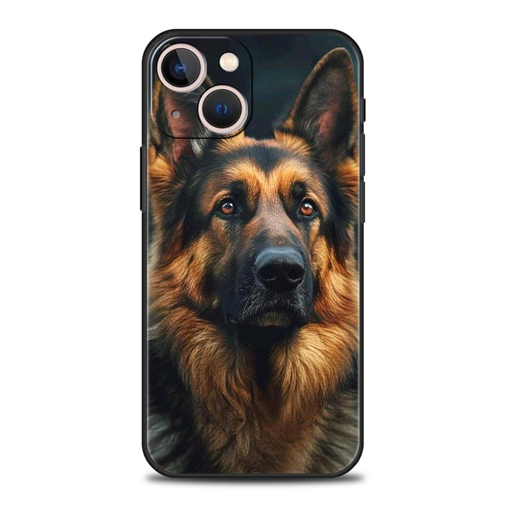 German Shepherd Dog Cartoon Phone Case For Samsung Galaxy S26 S25 S24 S23 S22 S20 Ultra S21 FE 5G S10 Plus TPU Shockproof Cover