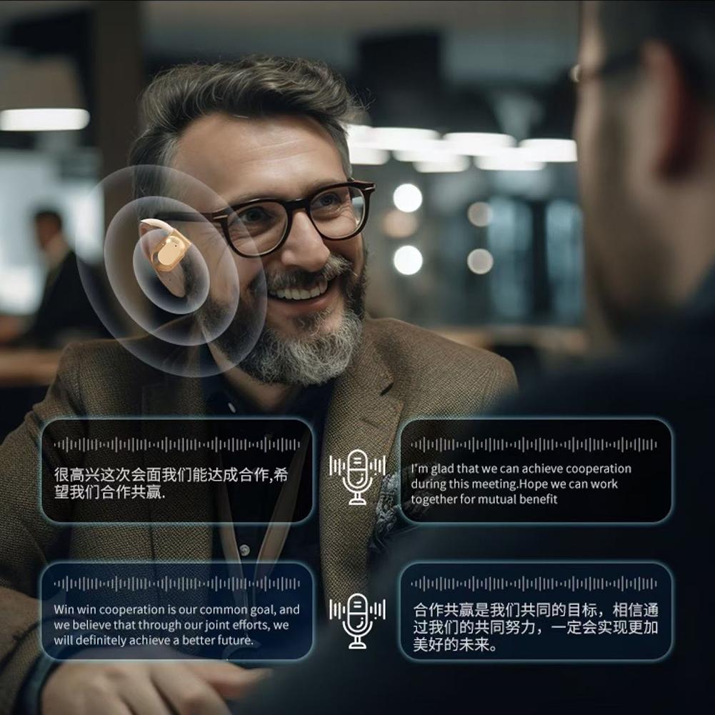 Translator Earbuds AI TWS Language Translation Earphones Real-Time Instant Translation Earbud Smart Translate Headphone