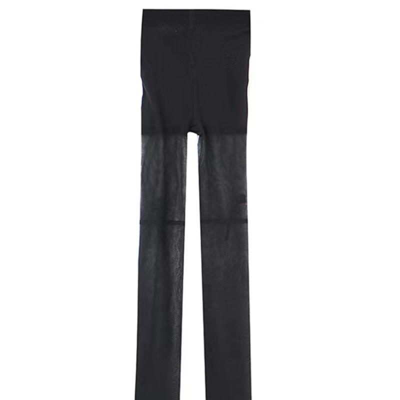 Sexy Ultra Thin Black Transparent Handgun Stockings Lolita Easy Tear Letter Pantyhose Y2K Ultra-thin Female Legging Long Socks