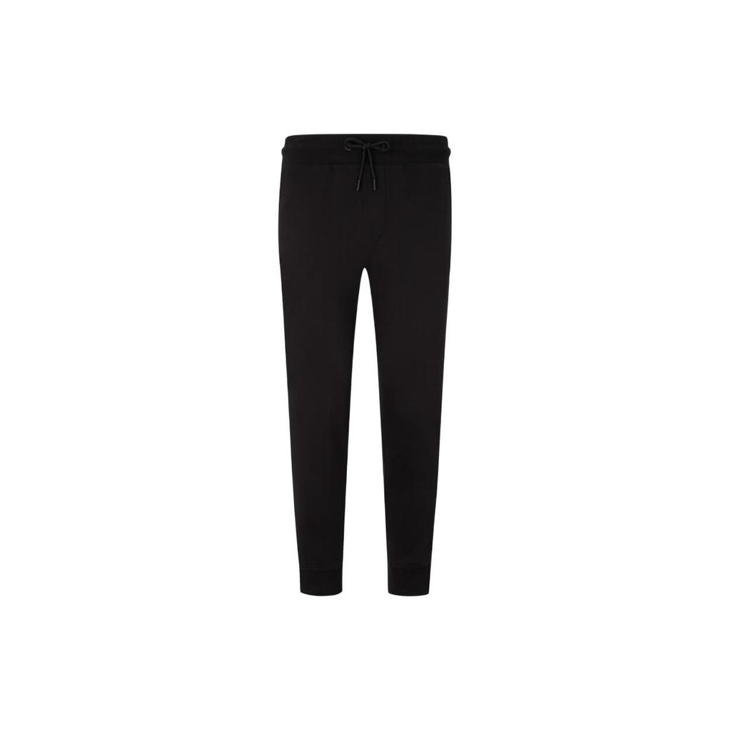 Calvin Klein Minimalist Embroidered Letter Drawstring Cuffed Fleece Knit Casual Pants Men bottoms Space-Black J324317-BEH