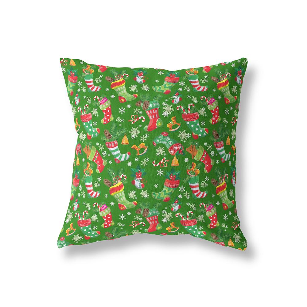 Snowflake Christmas Theme Printing Pattern Polyester Cushion Cover Home Living Room Sofa Decoration Square Pillow Pillow Cover