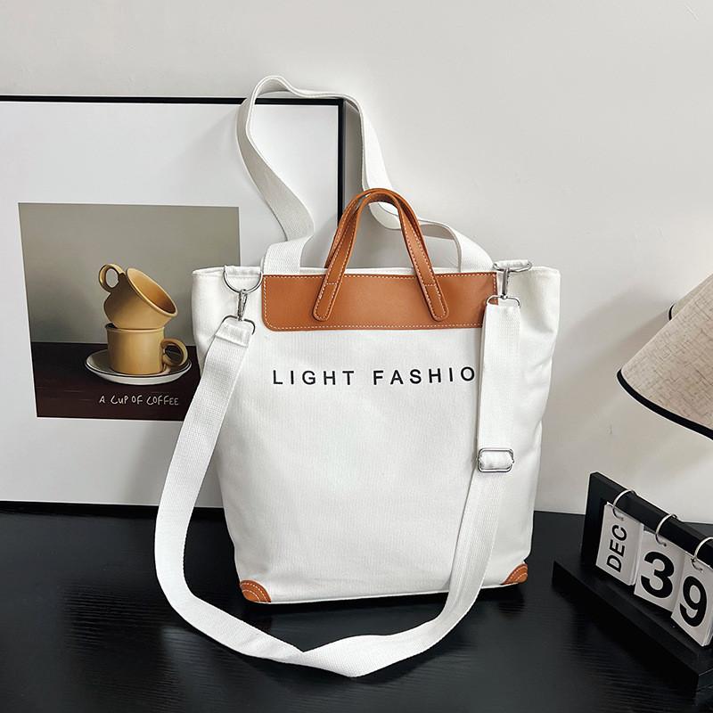 Fashionable Canvas Tote Bag For Women Trendy Large Capacity Shoulder Bag