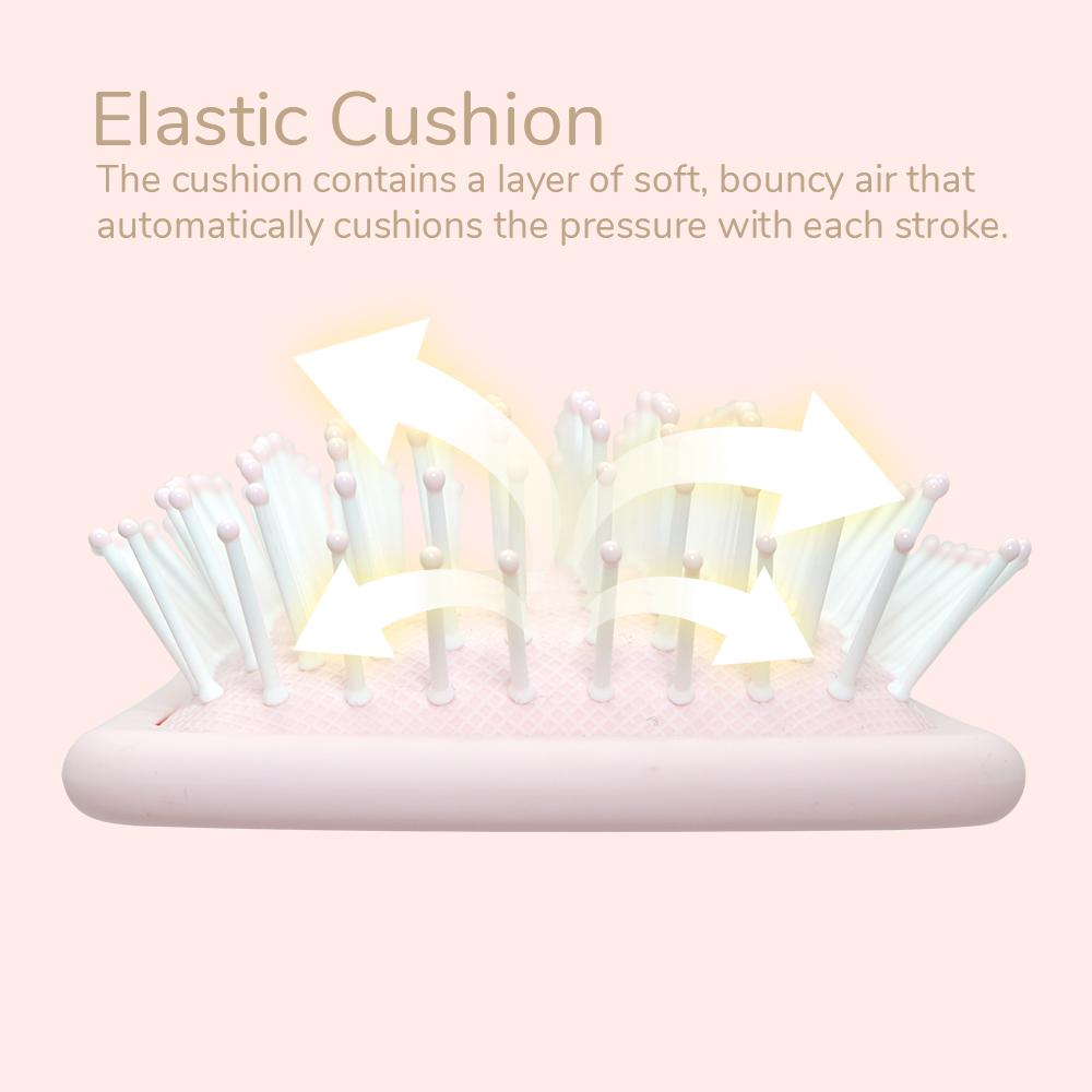 Cute Pig & Rabbit Family Air Cushion Comb - Soft Massage Bristles, Lovely Cartoon Design for Girls & Daily Hair Care