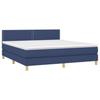 3140559 vidaXL Lit à sommier tapissier avec matelas Bleu 180x200 cm Tissu
