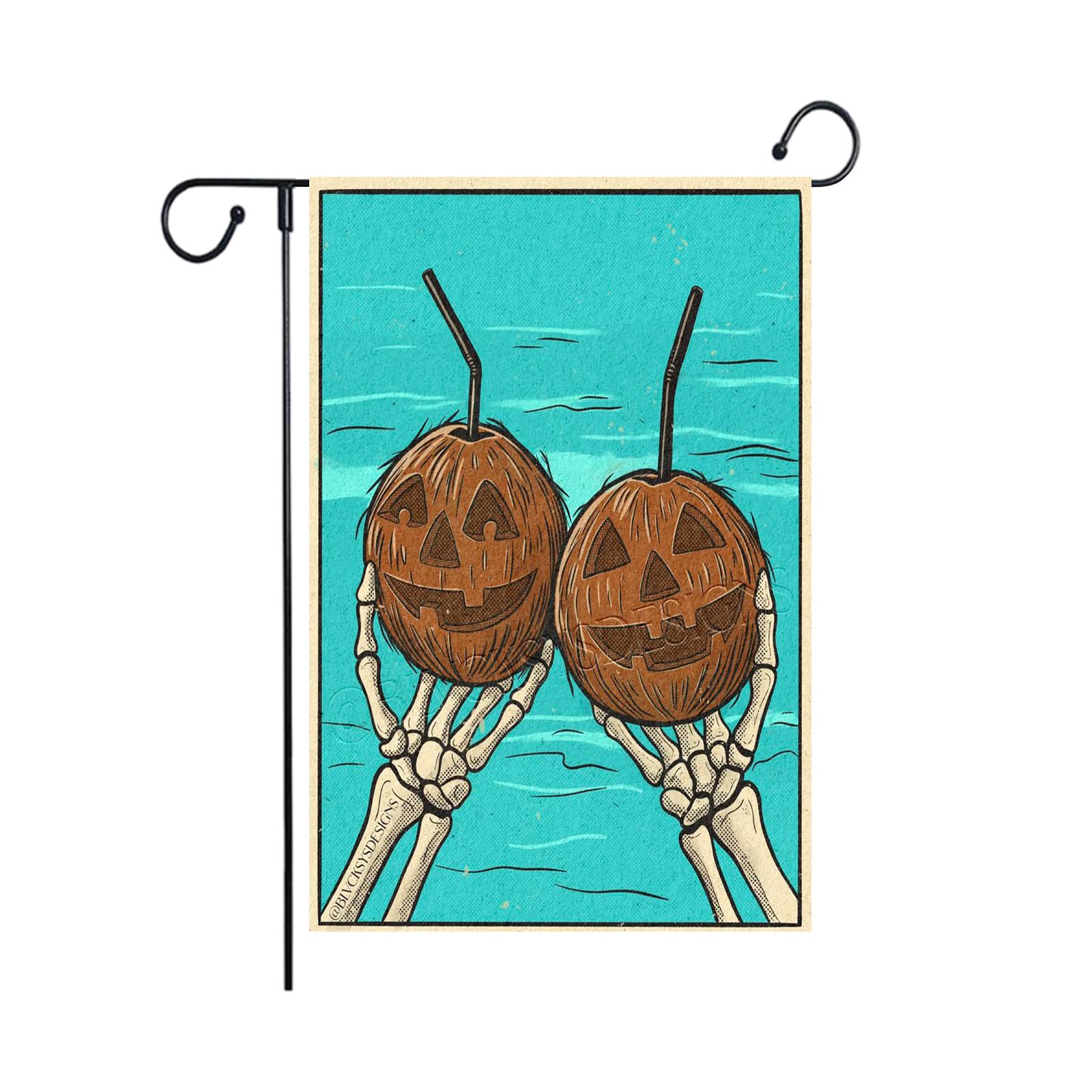 Garden Flag with Straight Line Design for Outdoor Decoration One Size
