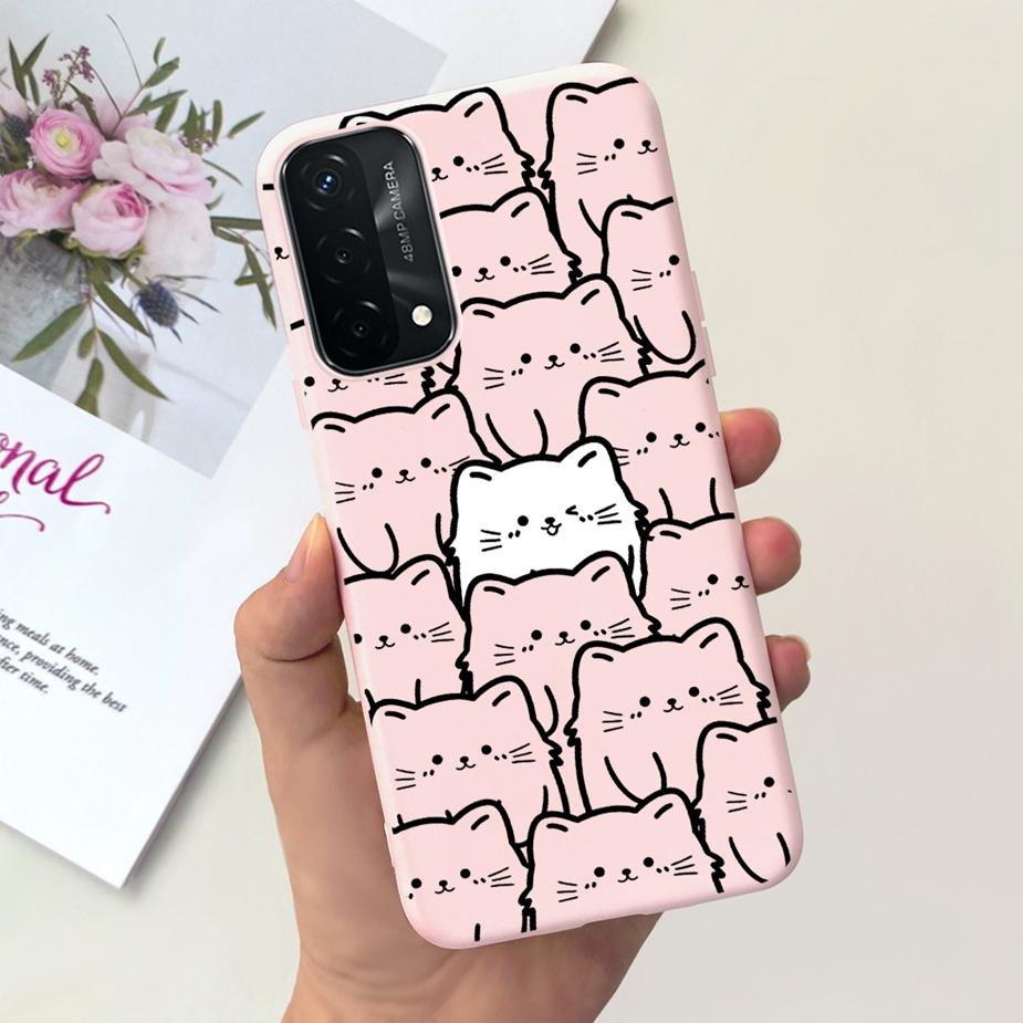 For Oppo A74 4G Case Oppo A54 A94 Cute Fashion Panted Cover Soft TPU Phone Case For Oppo A94 A 54 74 OppoA54 OppoA94 Fundas Capa