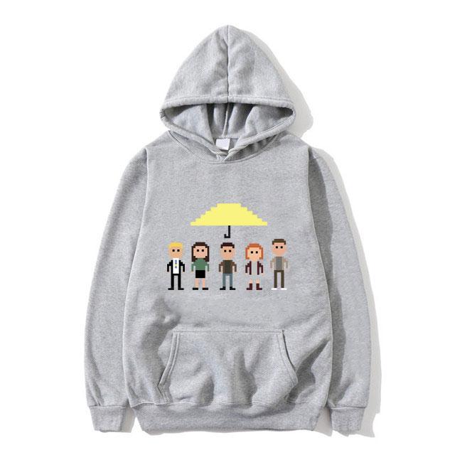 TV Play How I Met Your Mother Grafikdruck Hoodie HIMYM Herren Damen Mode Kapuzensweatshirt Unisex Lustige Anime-Druck Hoodies