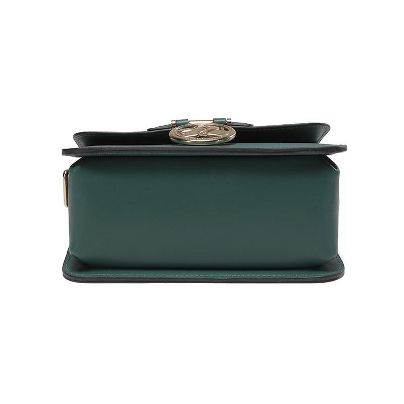 Longchamp Box Trot 18 Snap Flap Closure Adjustable Shoulder Strap Leather Small Square Shoulder Crossbody Bag Women Bags Pine-Green 10174HAU139