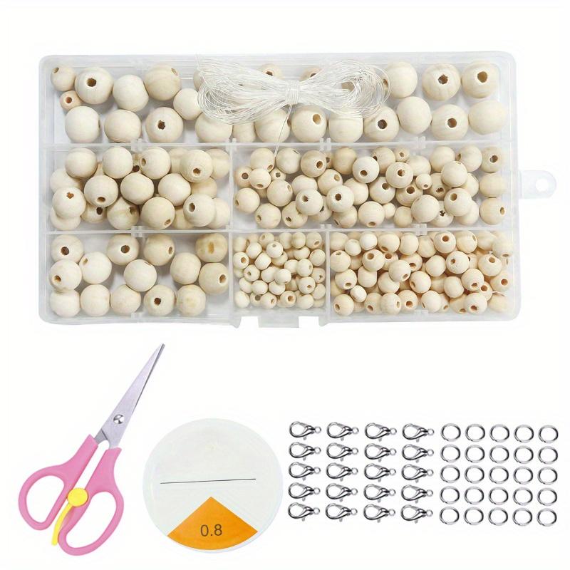 

1Box Craft DIY New Natural Wooden Beads Wooden Round Ball Wood Spacer Beads Loose Wooden Beads For Jewelry Making Bracelet