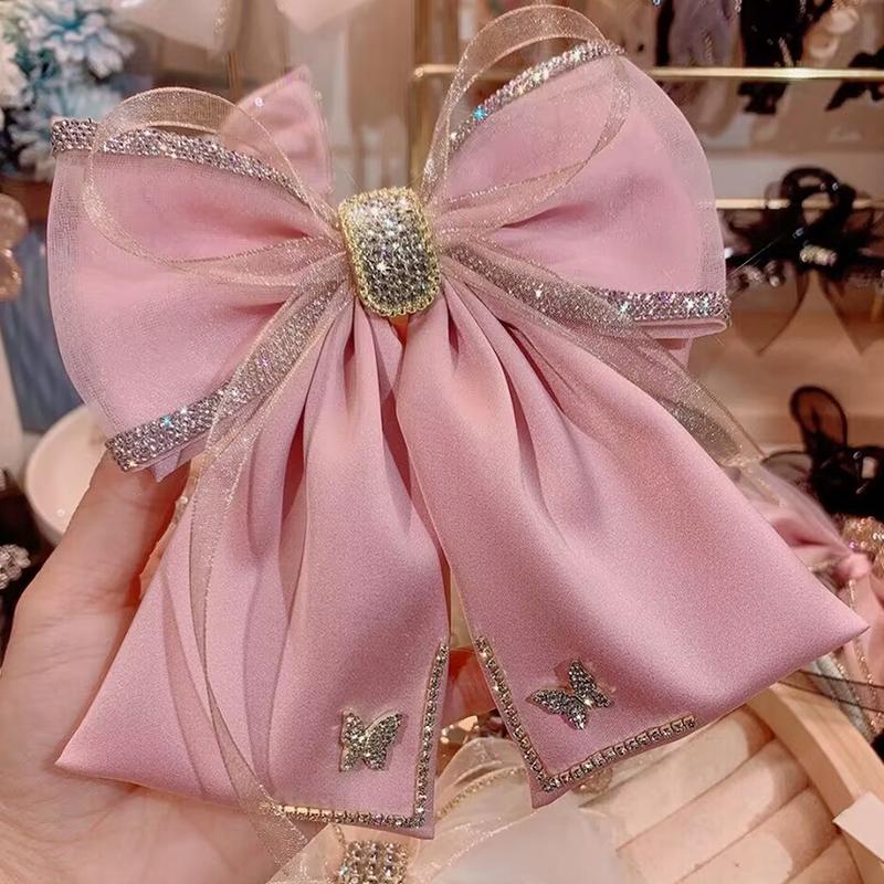 Fabric Hairpin Butterfly Mesh Bow Hair Clip Spring Clips For Women Korean Style Hair Accessories