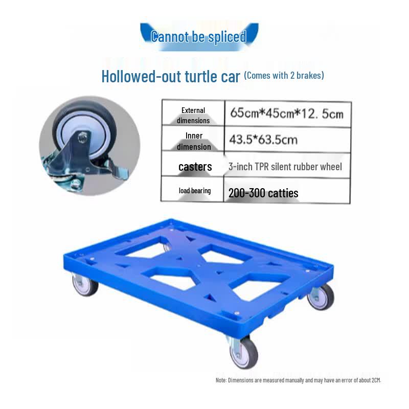 Hollow Platform Cart with Universal TPR Wheels