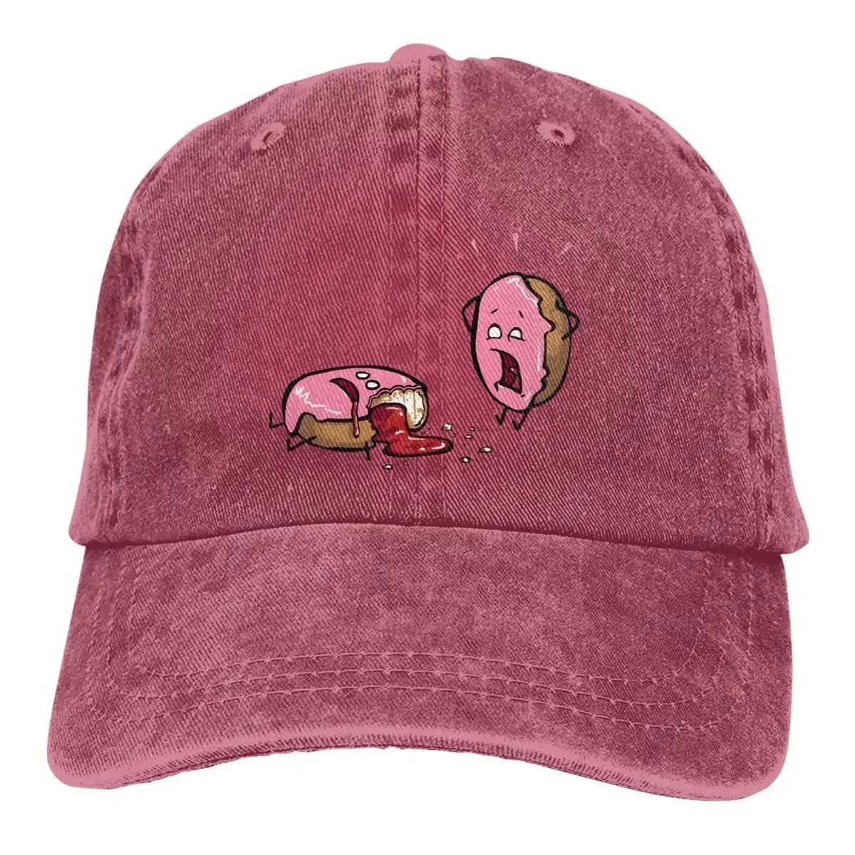 

Jelly Donuts Baseball Caps Peaked Cap Doughnut Sun Shade Hats for Unisex One Size