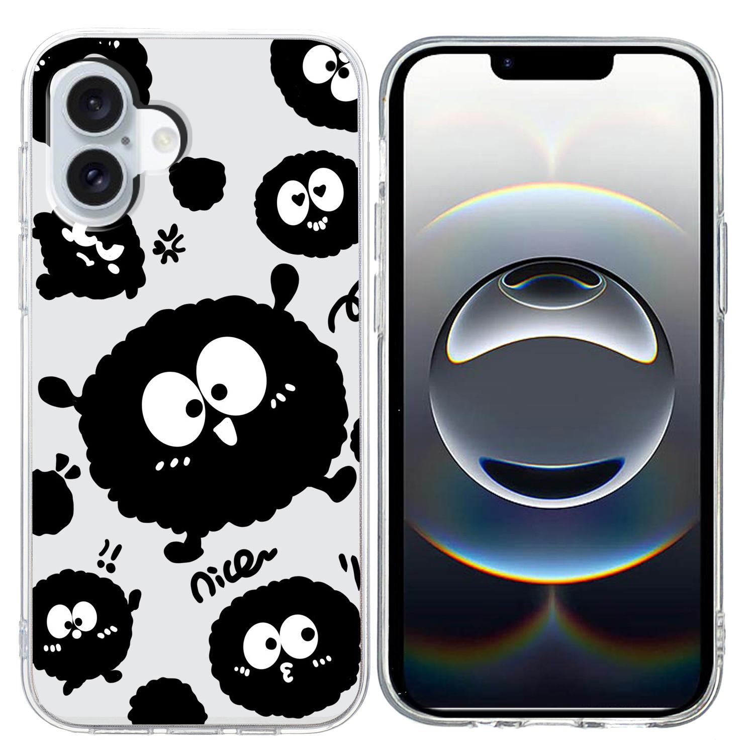 

For iPhone 17 Case Soft TPU Pattern Printing Phone Cover Black Eyeball