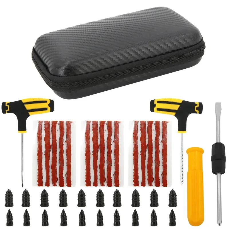 Automotive Emergency Rescue Kit Tyre Repair Kit Puncture Repair Kit, Anti-Puncture Kit Motorcycle, Puncture Repair Tool with Bag