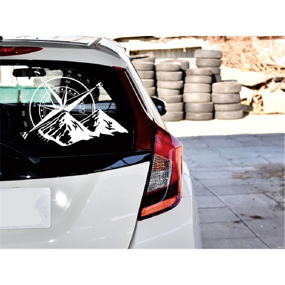 Black Car Hood Bonnet Door Panel Sticker Compass Graphics Vinyl Decal 48 X 34Cm